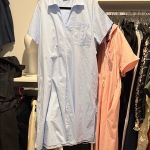 Margot Paris Light Blue Casual cotton dress